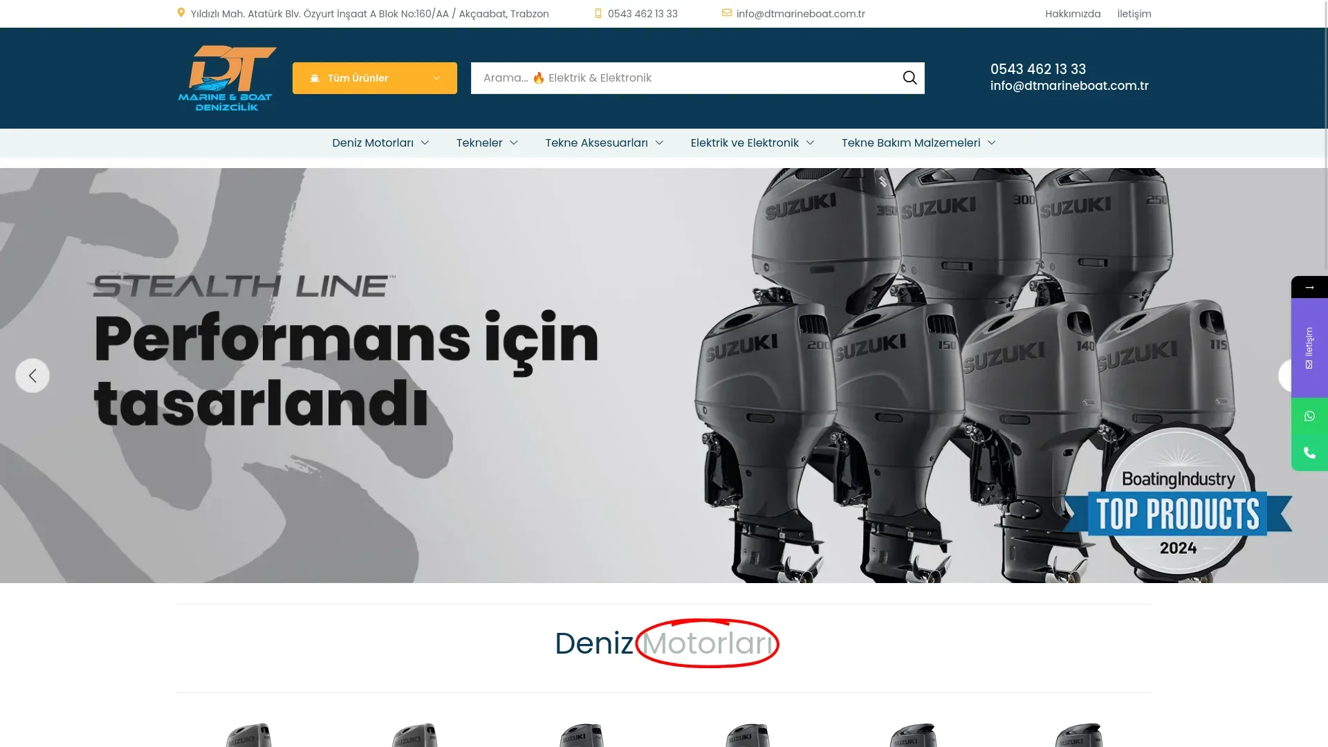 DT Marine & Boat web sitesi referansı