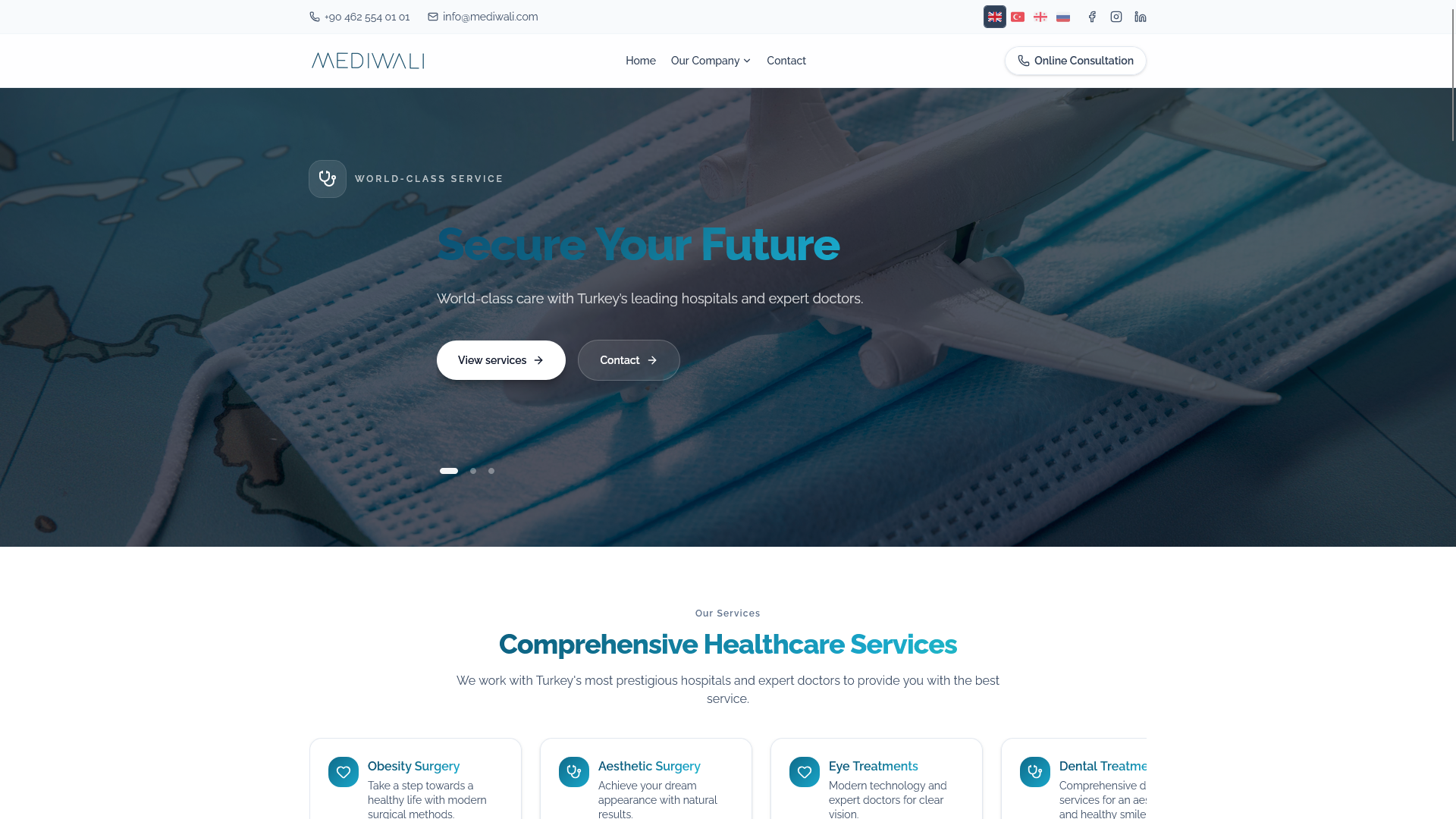 Mediwali Diagnostic Center web sitesi referansı