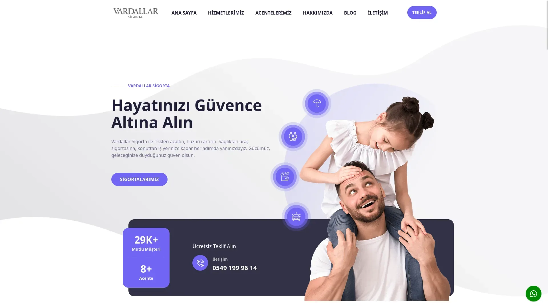 Vardallar Sigorta web sitesi referansı
