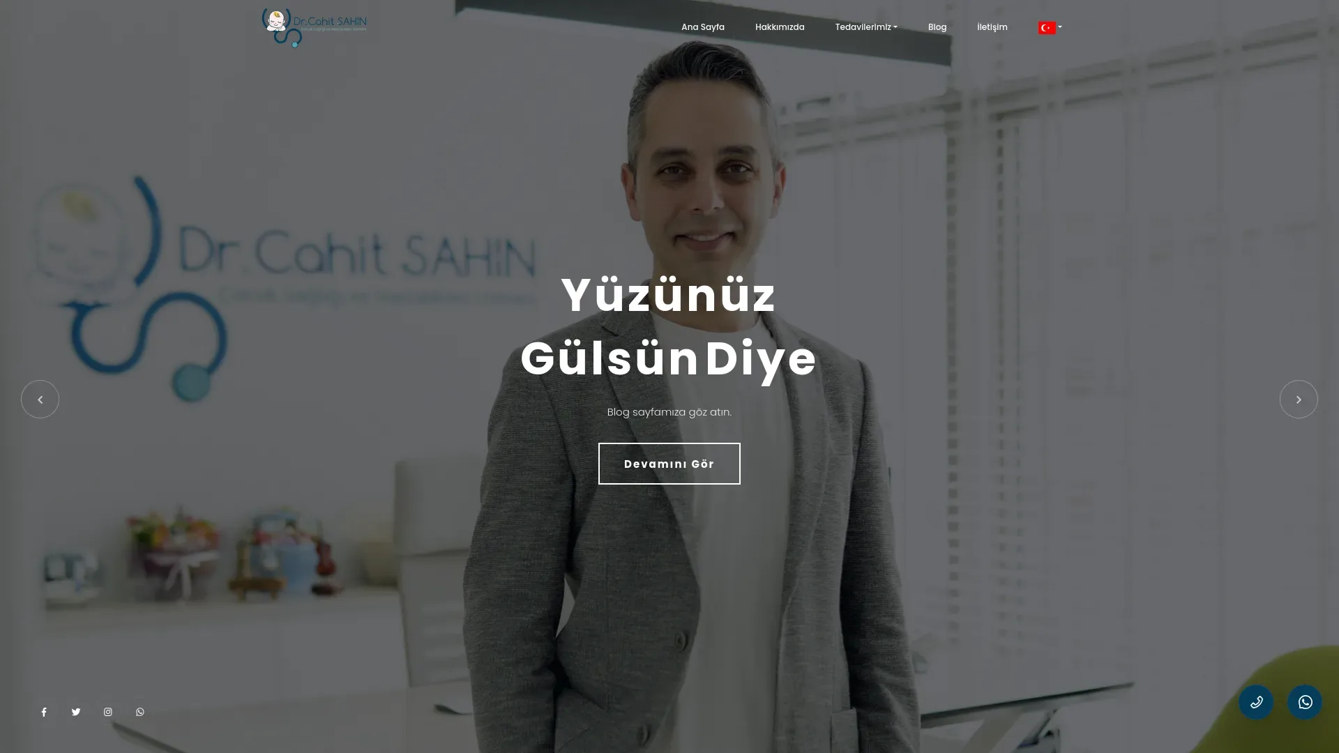 Uzm. Dr. Cahit Şahin web sitesi referansı