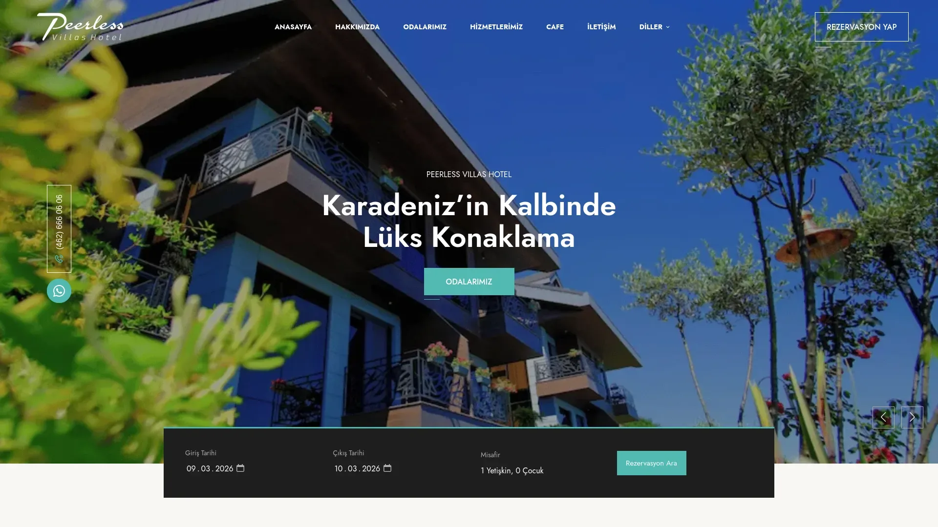 Peerless Villas Hotel web sitesi referansı