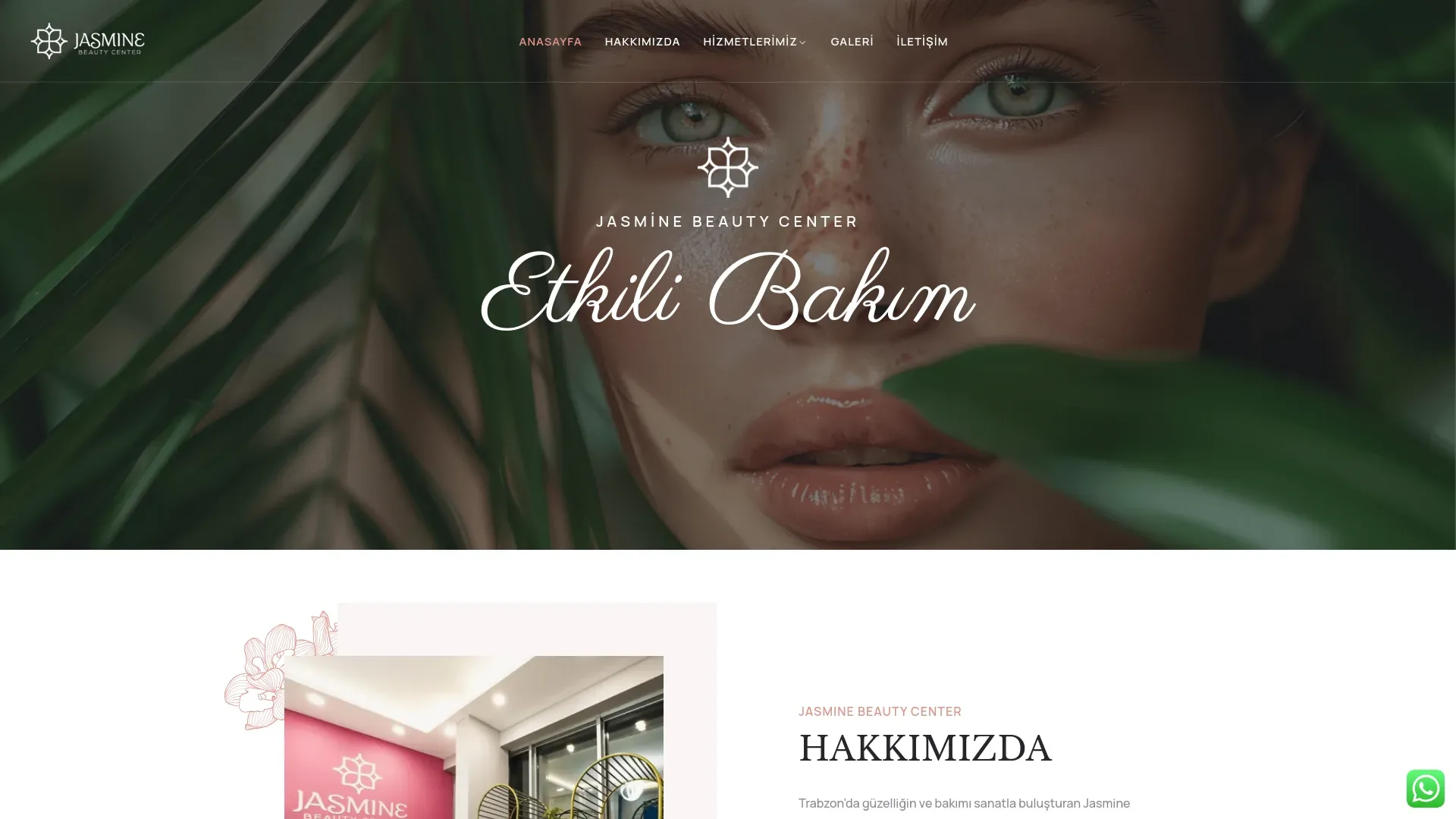 Jasmine Beauty Center web sitesi referansı